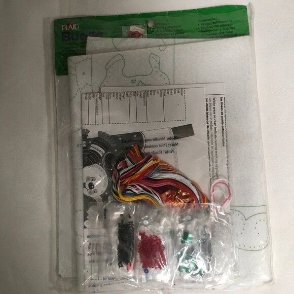 Bucilla 84436 Felt Applique Kit Winter Fun Snowman Santa Sleigh Ride Teddy Bear - Picture 2 of 2